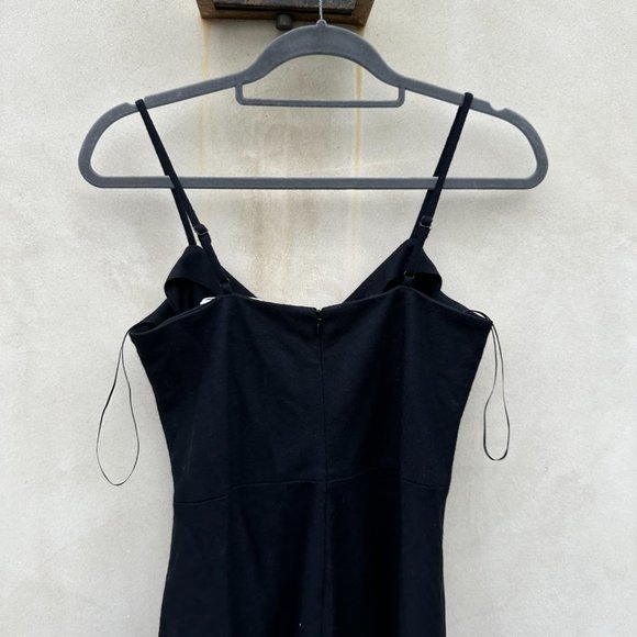 Vince Ruched Camisole Mini Dress Black Wool Blend A-line Skirt Small - Picture 8 of 10